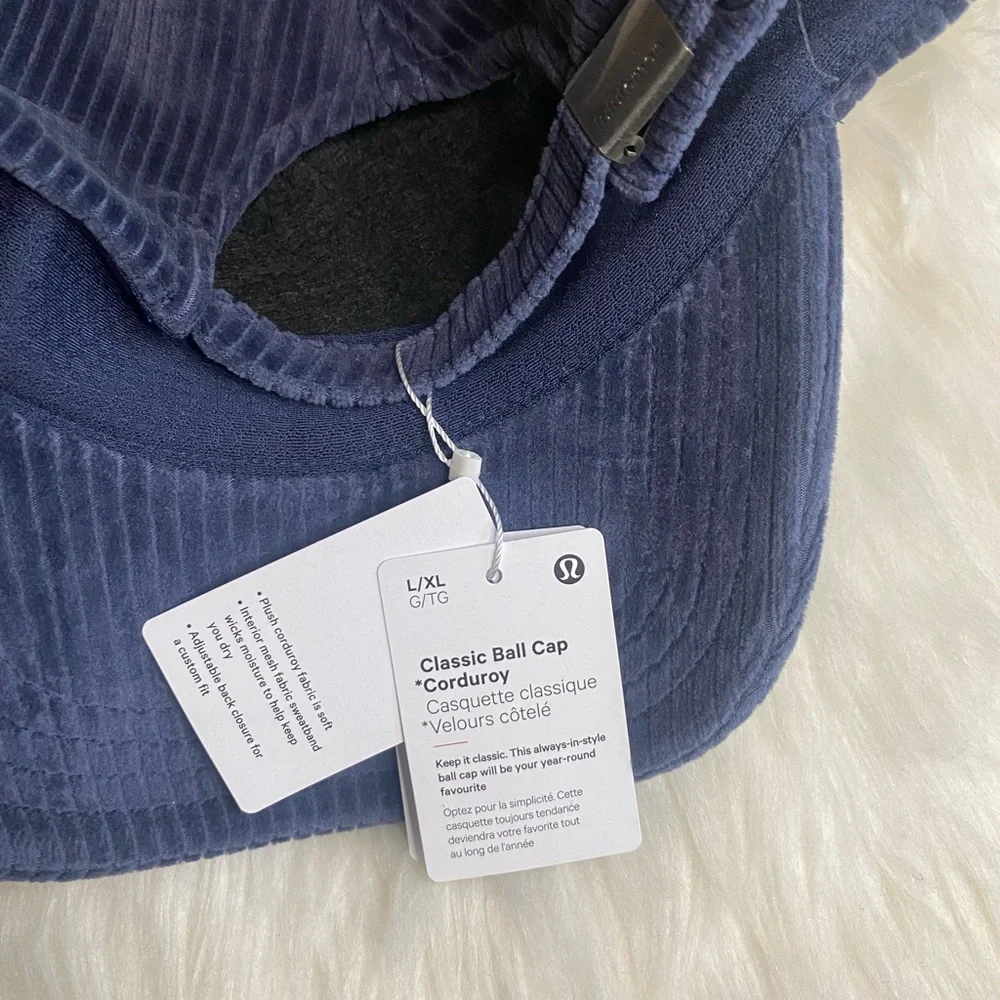 Lululemon Classic Unisex Ball Cap Corduroy TRUE NAVY TRNV L/XL NWT